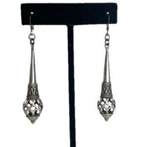 Sterling Silver Long Drop Earrings